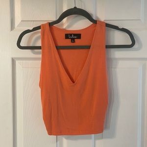 Orange crop top